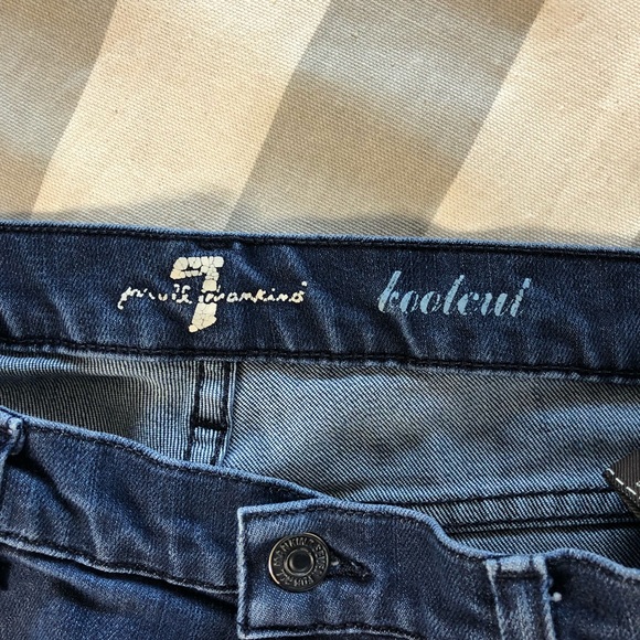 7 for all mankind boot cut jeans short - Picture 3 of 7